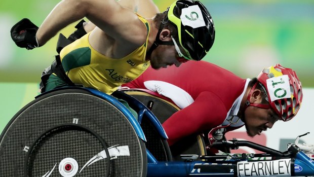Kurt Fearnley is pleased with his result in the 5000m but has his eye on the marathon prize.