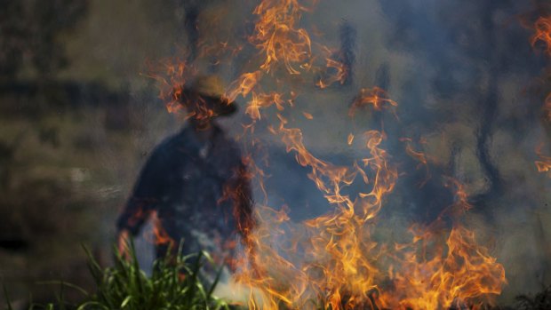 This photo taken by Matt Lindner while doing some hazard reduction burning at his mum's property is one of the entries in The Canberra Times spring photo competition. 