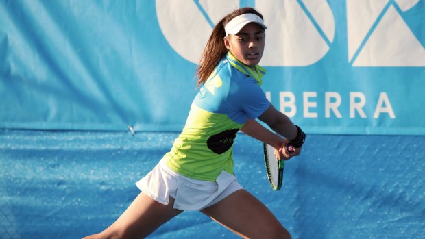 Canberra's Annerly Poulos won her first ITF junior title on Friday.