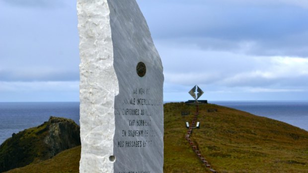 The Cape Horn Memorial at Hoorn Island.
