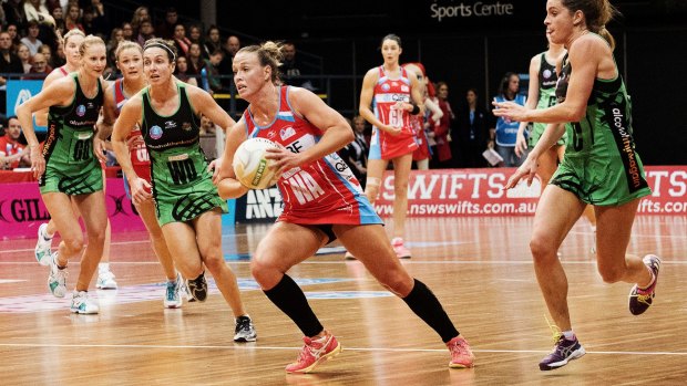 Yet to sign: NSW Swifts player Kimberlee Green.