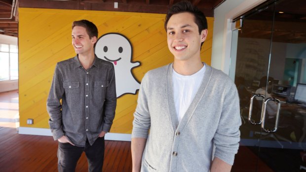 Snapchat co-founders Evan Spiegel and Bobby Murphy.