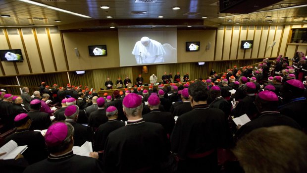 The last day of the synod of bishops at the Vatican. The meeting was deeply divided about reintegration of divorcees into the Church.