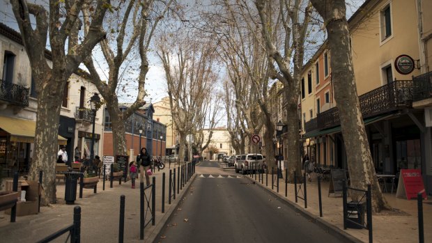 A street in the city centre of Lunel, France. Six Muslims from the town have been killed fighting in Syria.