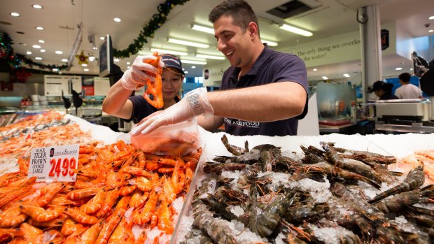 For many Australians, a traditional Christmas dinner means bucket-loads of seafood.