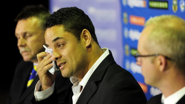 Jarryd Hayne announces his decision to leave rugby league for the NFL.