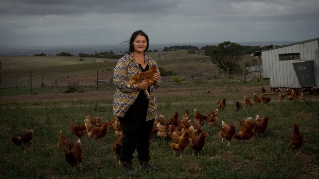 Vesna Luketic on her free range chicken farm in Myrniong.