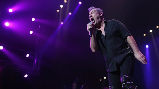 Barnstorming: Cold Chisel singer Jimmy Barnes in full throttle at Rod Laver Arena.