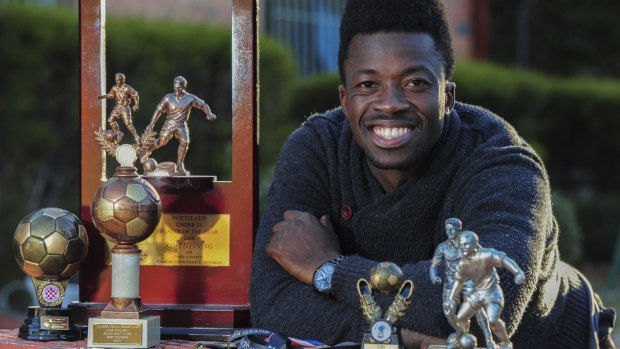 Next step: Former Canberra junior Kofi Danning, who has had stints with Sydney FC and Brisbane Roar is hoping to reignite his career in the Victorian Premier League.