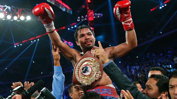 Earnt his stripes: Manny Pacquiao from the Philippines.