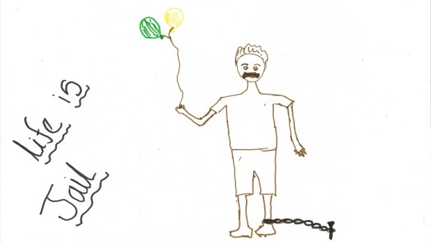 A picture drawn by a 10-year-old Nauru detainee. 