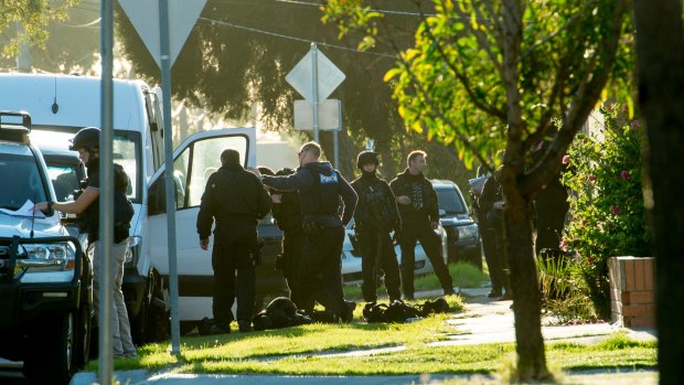 A siege was underway in Levenia Street St Albans oin Monday morning after a drug bust.