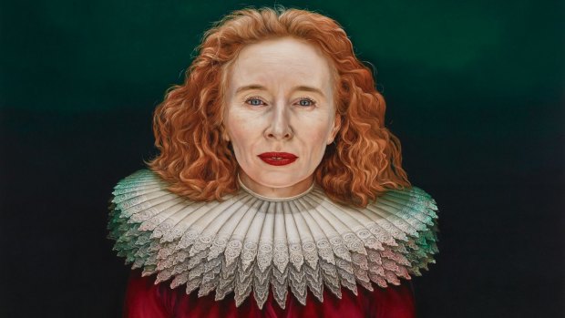 Archibald Prize 2018 finalist Paul Jackson's "Alison Whyte, a Mother of the Renaissance"  (detail).