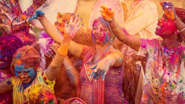 Vivid colours of the Holi Festival.