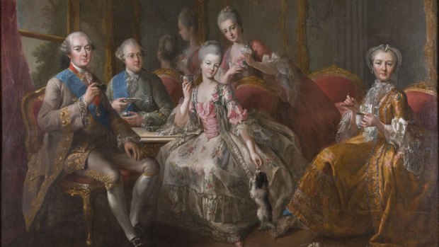 One of the paintings from Versailles on loan to the NGA, Jean-Baptiste Charpentier, the elder's The Duke of Penthievre and his family (1768). 