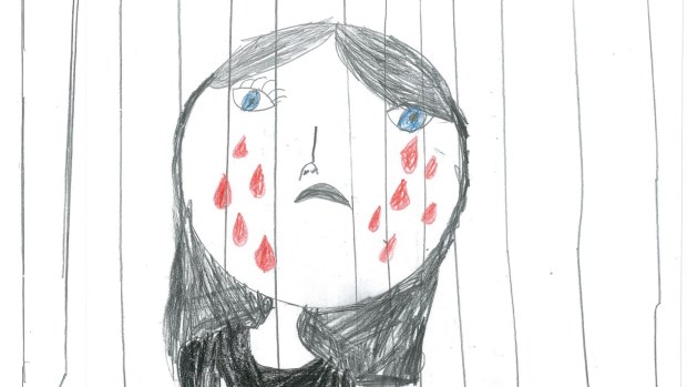 Drawings from children in immigration detention.