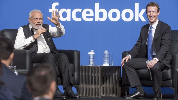Indian Prime Minister Narendra Modi and Facebook chief Mark Zuckerberg held a town hall meeting at Facebook's Californian headquarters.