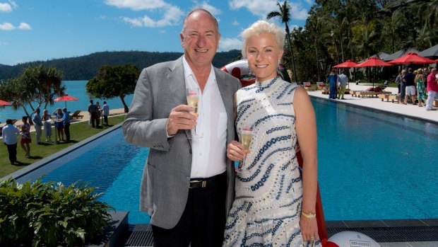 Sandy and daughter Nicky Oatley at the Piper Heidsieck champagne lunch on August 23, at Audi Hamilton Island Race Week.
