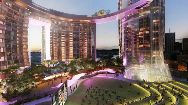 Concept images for the Queens Wharf development in Brisbane.