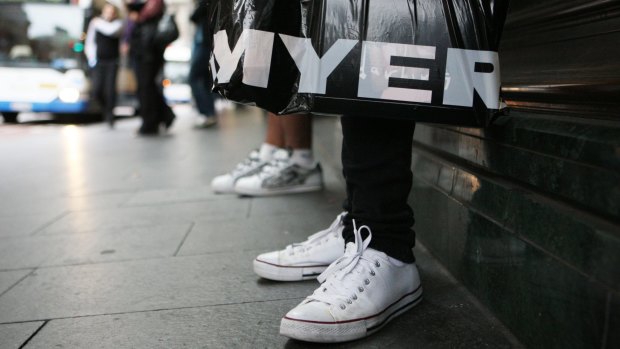TPG listed Myer at $4.10 in 2009 and the shares now trade at 90¢.