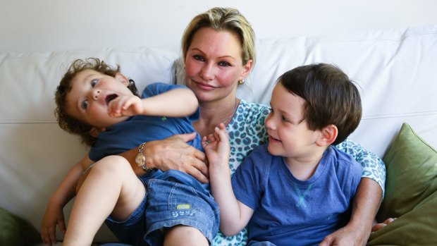 Wife's torment: Danica Weeks, whose husband was on board MH370, with her children, Lincoln, 4, and Jack, 22 months.