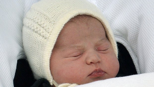 Talk of the town ... newborn baby, Princess Charlotte shrugs off the attention for some rest.