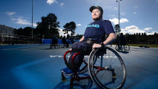 Canberra wheelchair tennis athlete Matt Leggett.