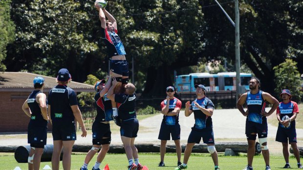 Moving on? NSW Waratahs players take part in a pre-season training session.