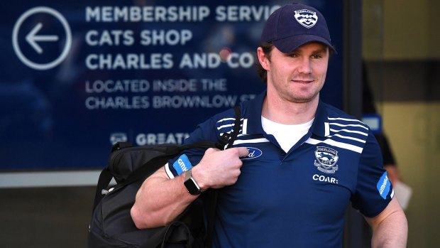 Geelong's Patrick Dangerfield will have to watch from the sidelines as the Cats take on the Swans.