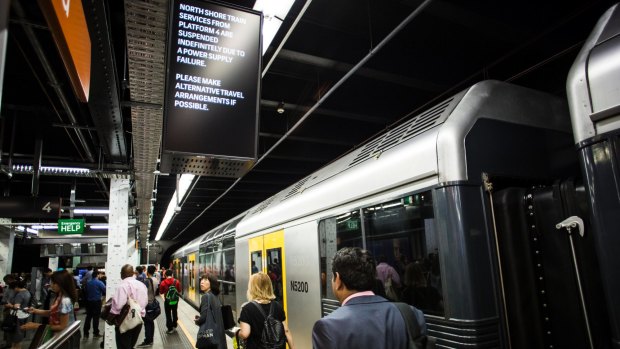 An announcement at Wynyard Station said services were suspended "indefinitely".