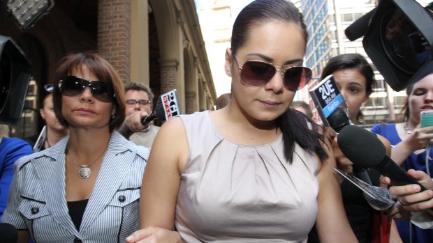 Jessica Silva outside the Supreme Court after being sentenced for the manslaughter of her ex-partner James Polkinghorne.