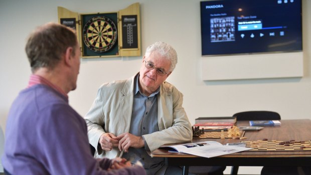 Patient John Allison in the waiting room at the Australian Centre for Prostate Cancer.