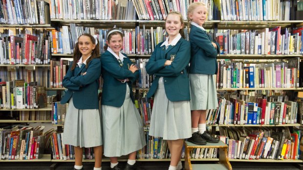 Canberra Girls Grammar School Students, Demi Koundouris, Year 5, Emma Heldon, Year 7, Katherine Flint, Year 9 and Tara Fitzgerald, Year 3.