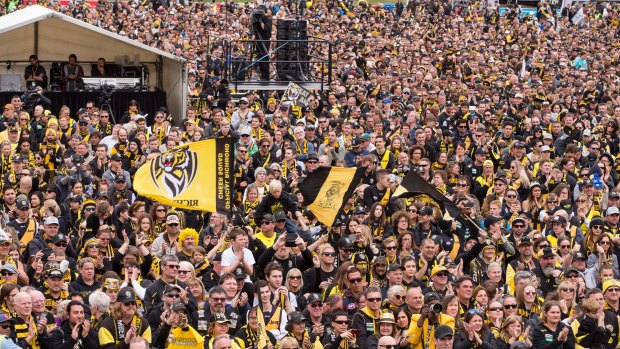 The crowd at Punt Road Oval.
