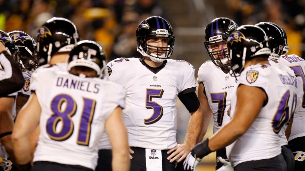 The team to beat: Joe Flacco and the Baltimore Ravens.