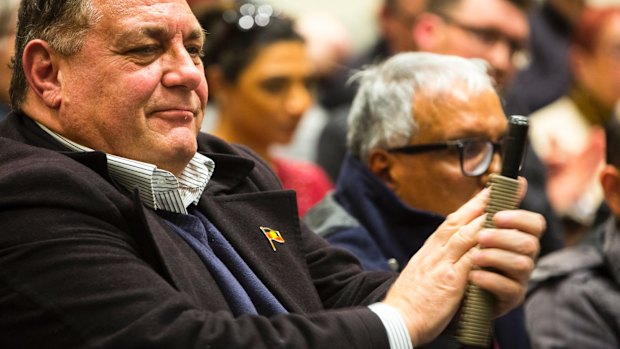 Members from the Indigenous community at the public forum to discuss the decision by the council to cease Australia Day celebrations on January 26.