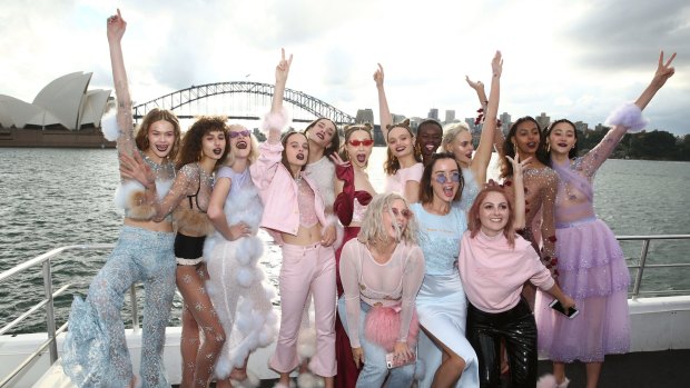 Dyspnea's "Pussy Posse" out on Sydney Harbour.