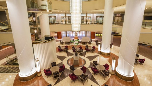 Relax in the lobby's oasis of calm before heading out into the busy neon metropolis.