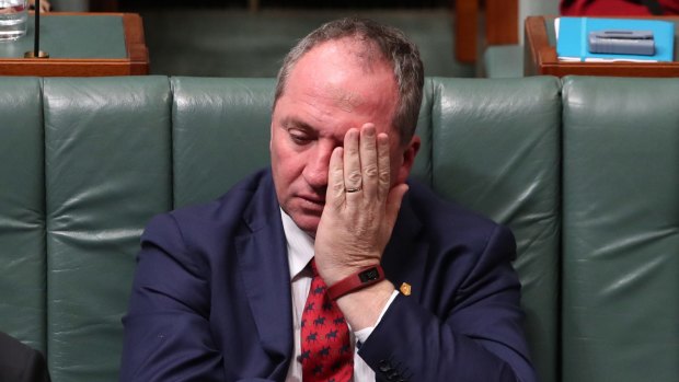 Deputy Prime Minister Barnaby Joyce during question time on Tuesday.