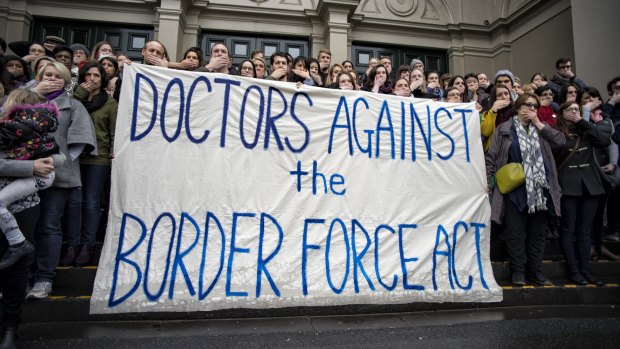  Doctors Against the Border Force Act protest in Melbourne.