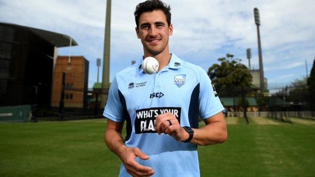 Comeback: Mitchell Starc returns to competitive cricket for NSW on Friday.