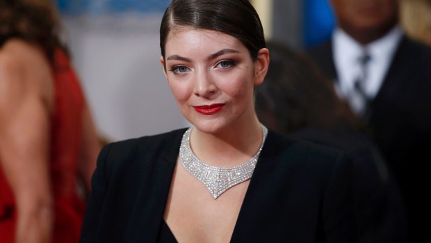Classy: Lorde on the red carpet at the 2015 Golden Globes. 