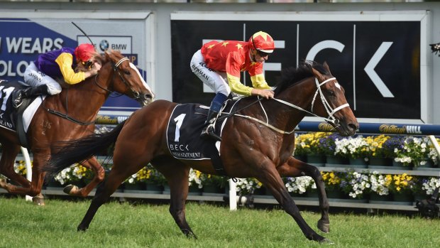 A welcomed return: Press Statement is back in action in Saturday's Hobartville Stakes.