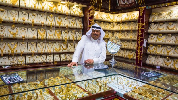 A gold market in Deira. 