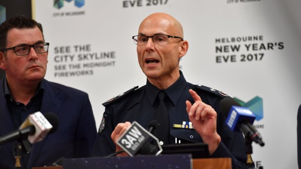Victoria Police Deputy Commissioner Andrew Crisp at the annual New Year's Eve safety press conference on December 29.