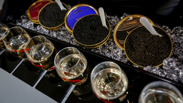 Mumm champagne and caviar are a spring racing luxury.