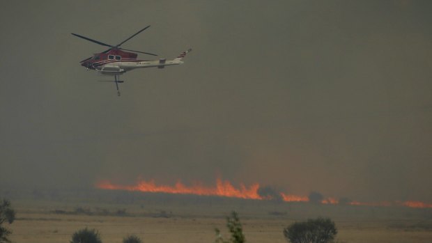 At least 10 aircraft helped to battle the blaze.