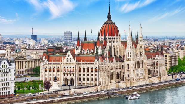 The parliament building in Budapest