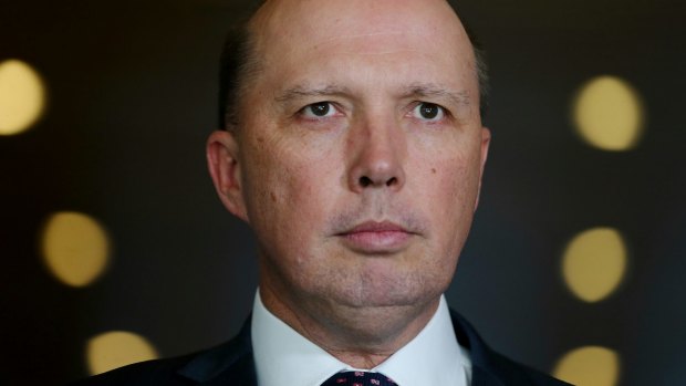 Immigration Minister Peter Dutton has been targetted by the left-wing group in his seat of Dickson. 