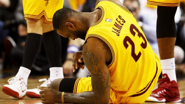 LeBron James was hobbled in the Cavs' win.